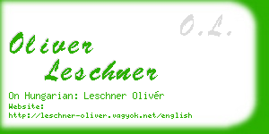 oliver leschner business card